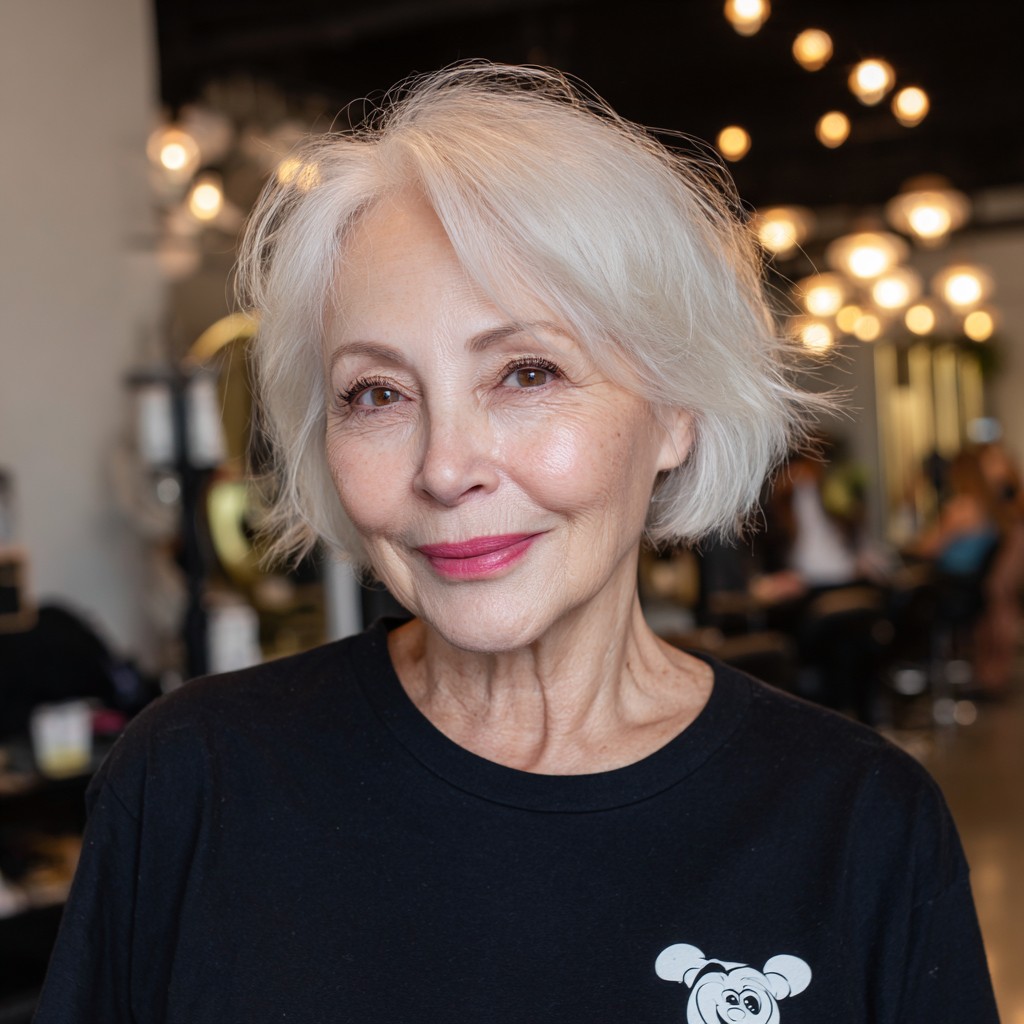 Stylish Softly Textured Jaw-Length Bob with Subtle Waves