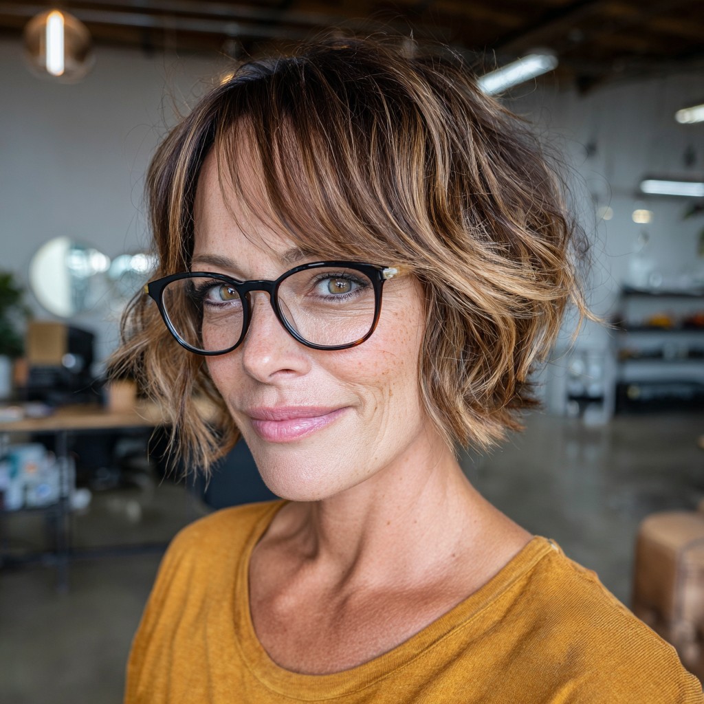 Textured Bob with Face-Framing Layers