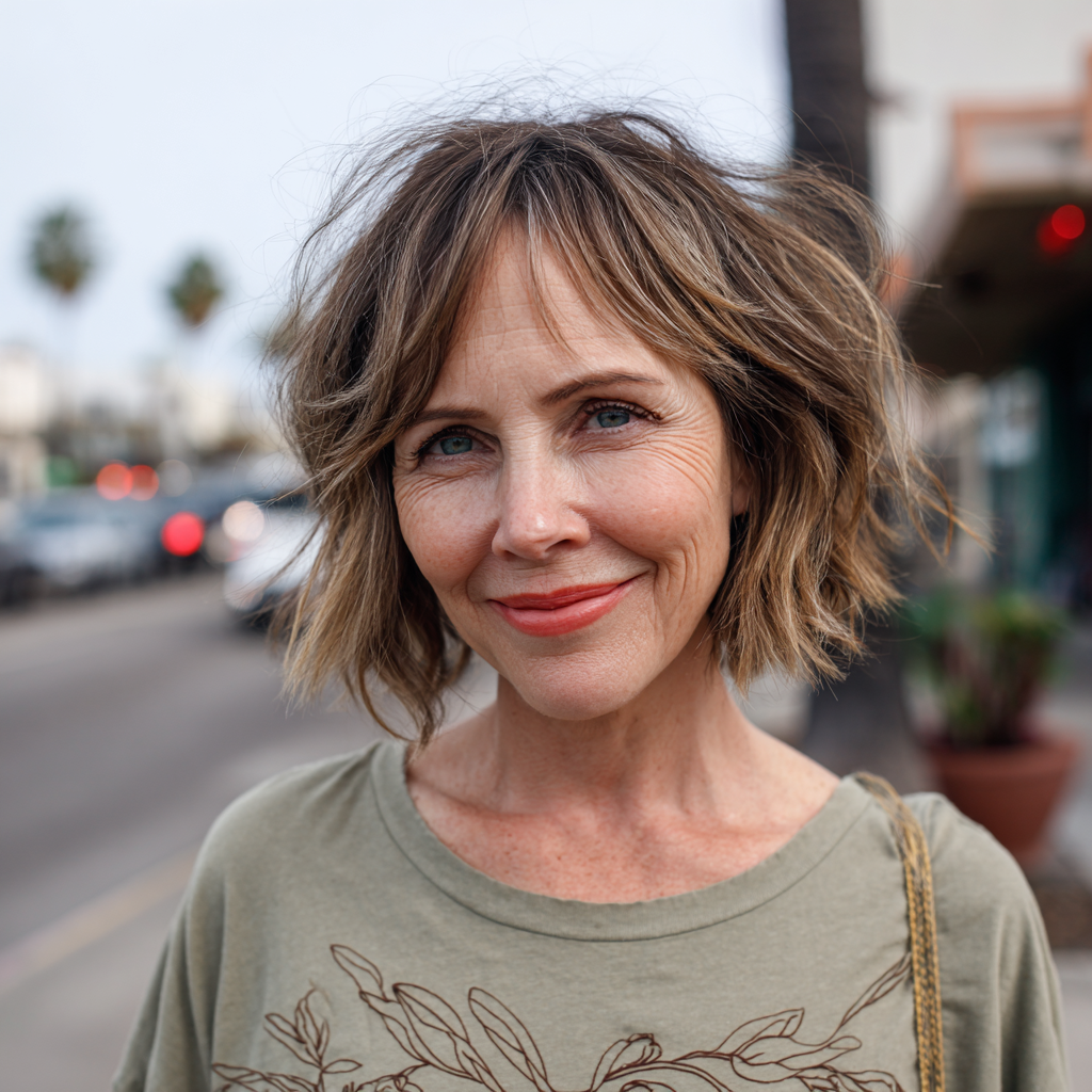 Textured Bob with Soft Layers and Subtle Volume