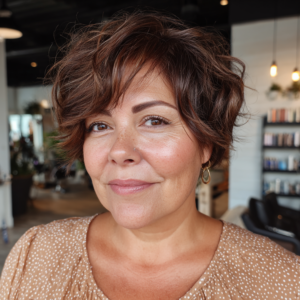 Textured Short Bob with Lively Waves