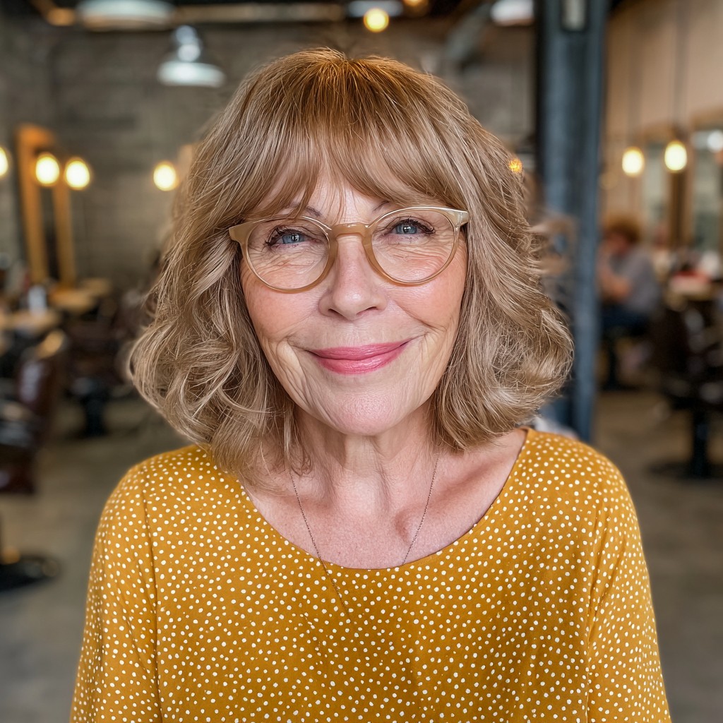 Textured Shoulder-Length Bob with Soft Waves