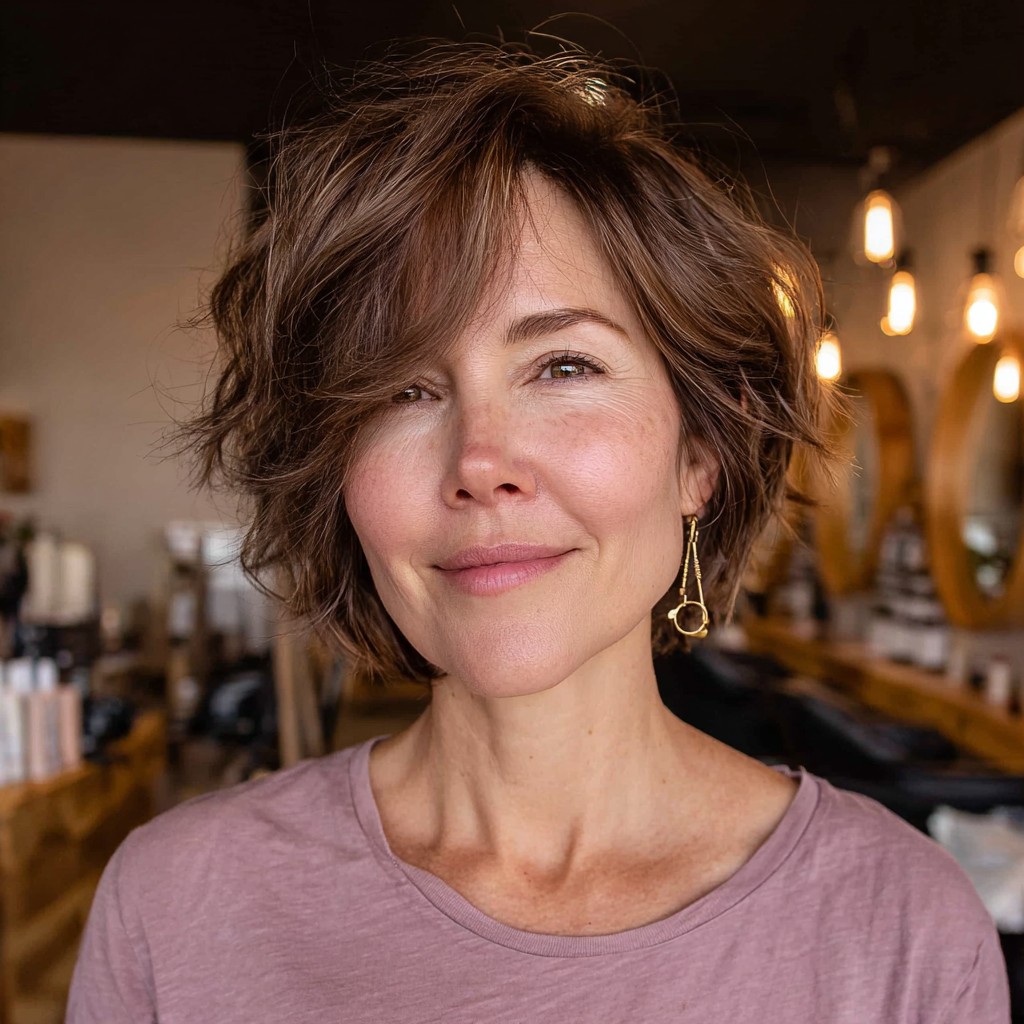 Textured Wavy Bob with Soft Volume