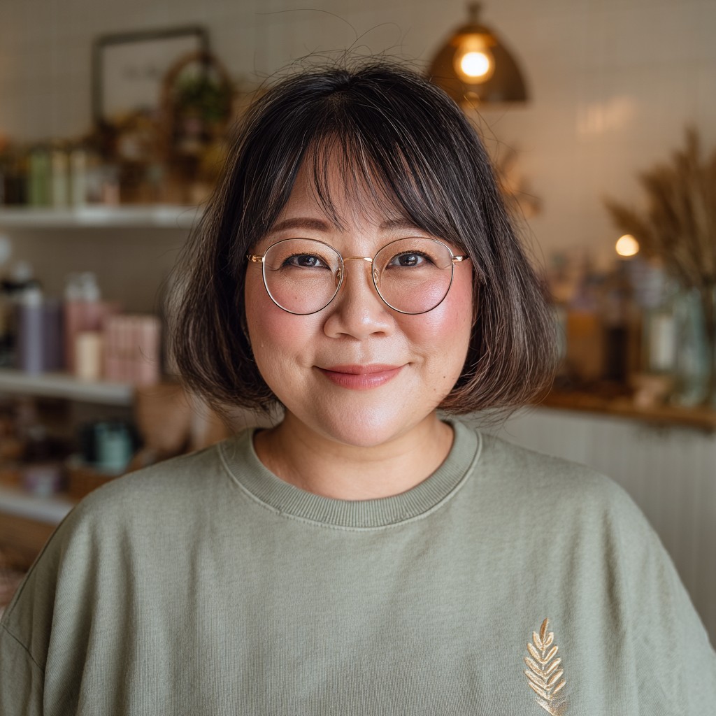 Chic Textured Bob with Wispy Bangs