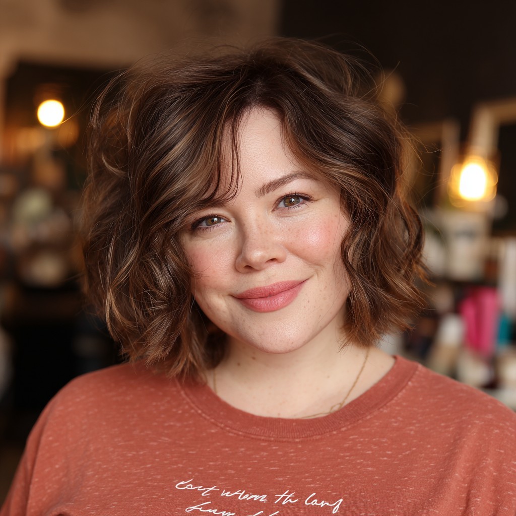 Chic Textured Bob with Soft Waves