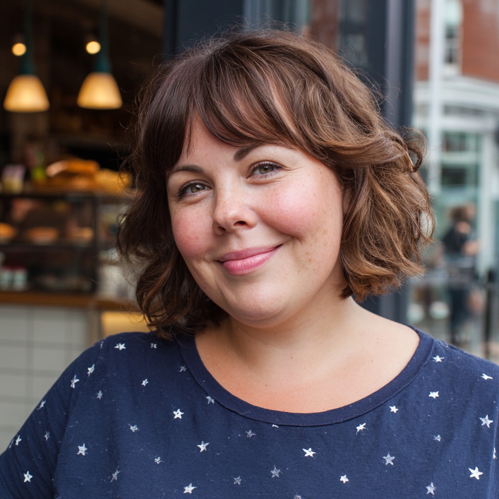 Charming Textured Bob with Soft Bangs