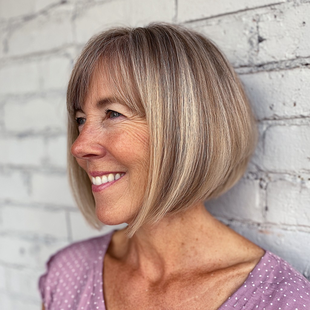 Chic Bronde Bob with Subtle Layers
