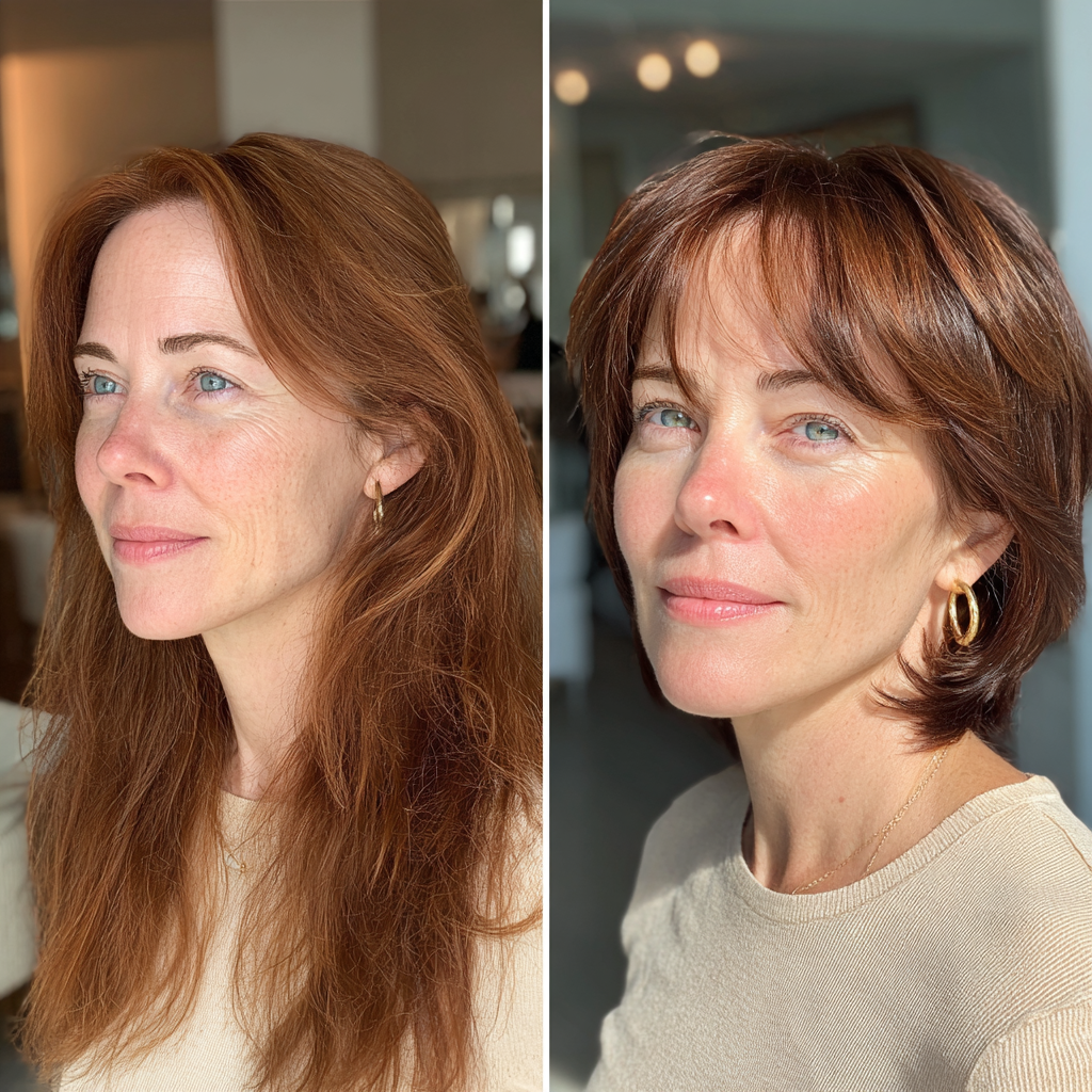 Chic Layered Bob with Soft Long Bangs