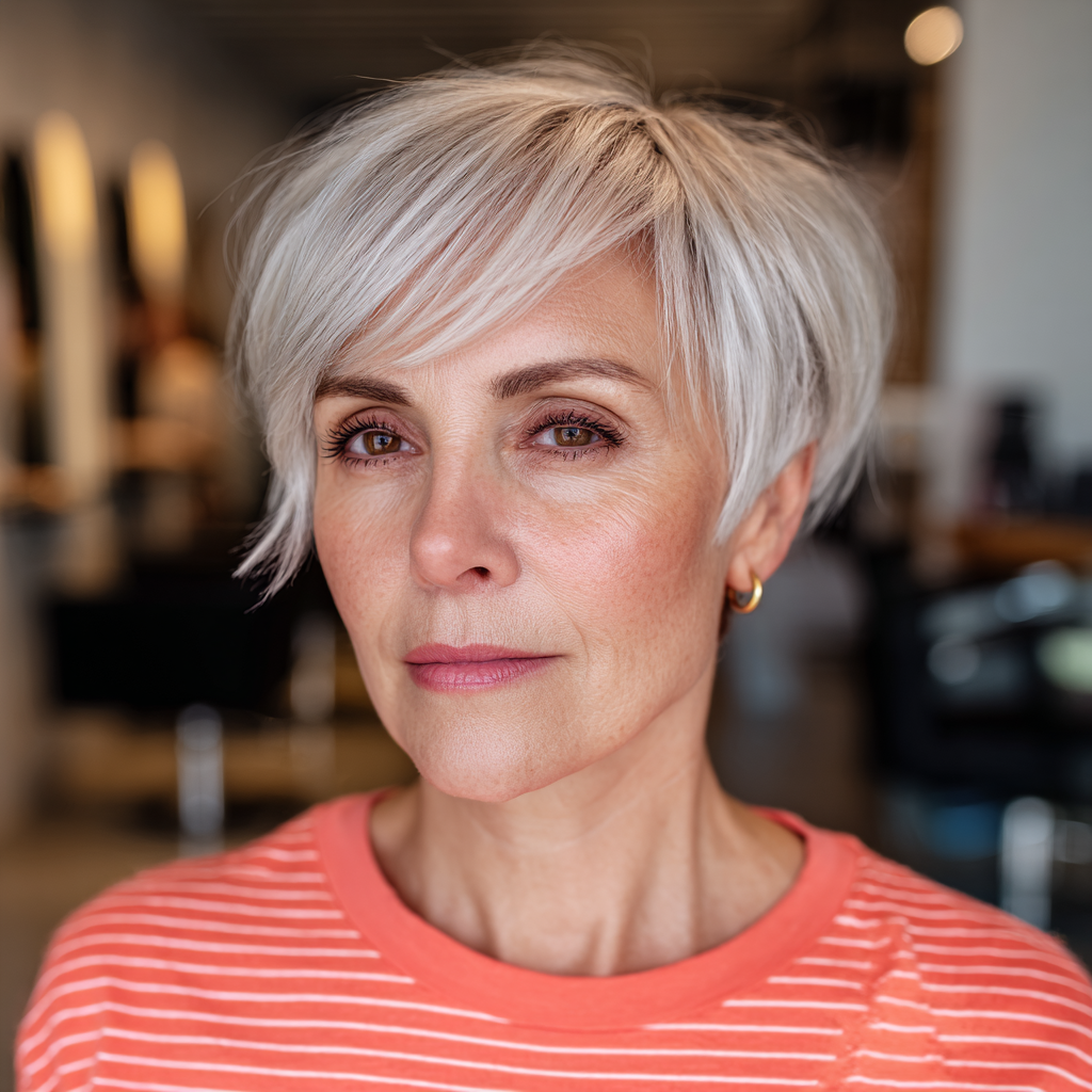chic short layered pixie bob with soft texture