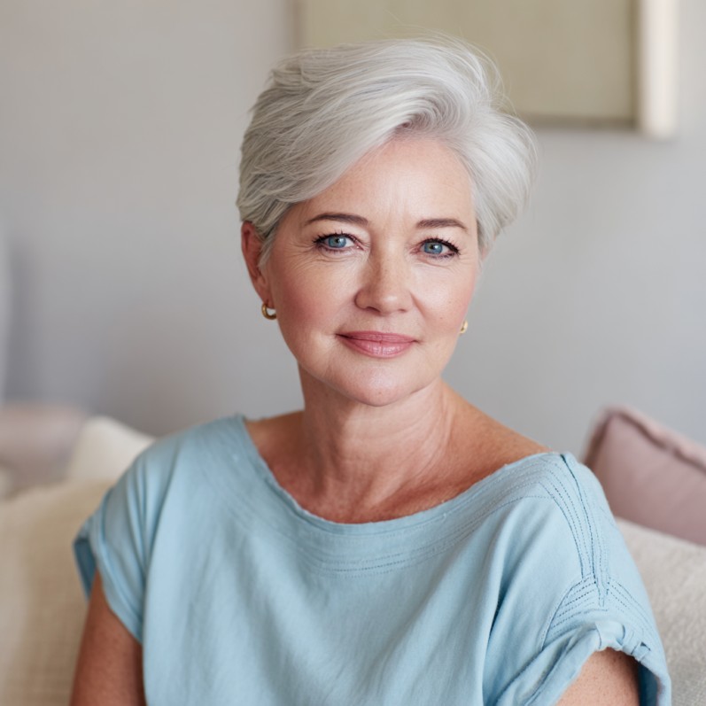 Chic Silver Pixie Cut with Volume and Soft Texture