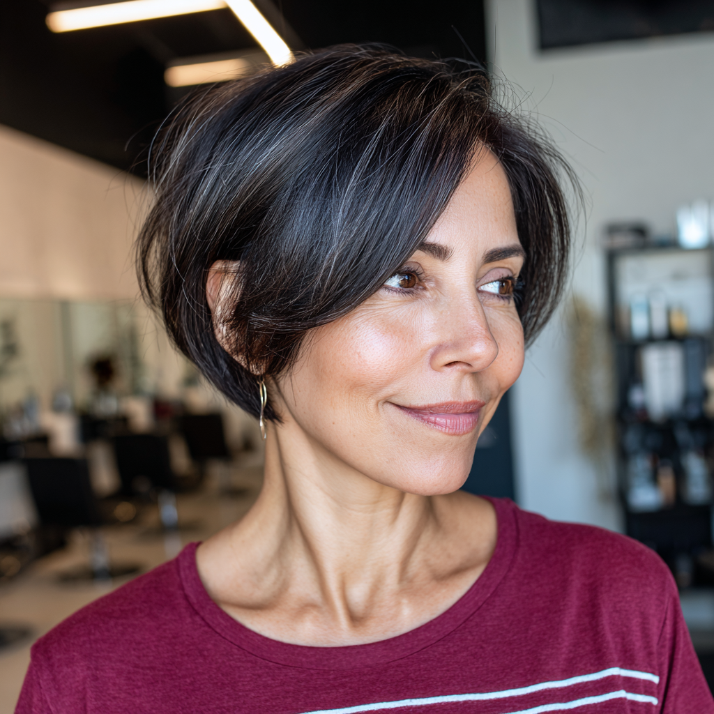 Chic Textured Bob with Subtle Face-Framing Layers