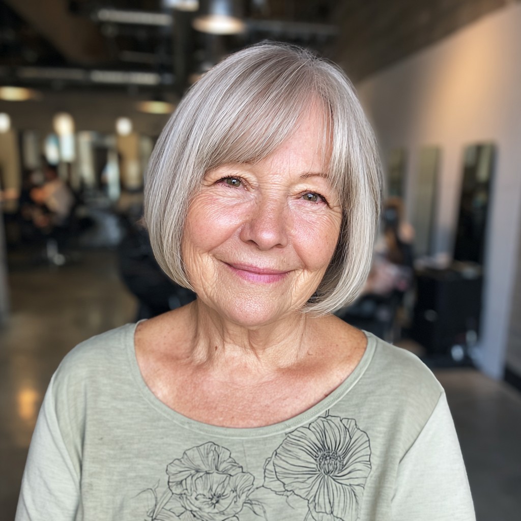 Chic Textured Bob with Subtle Front Layers