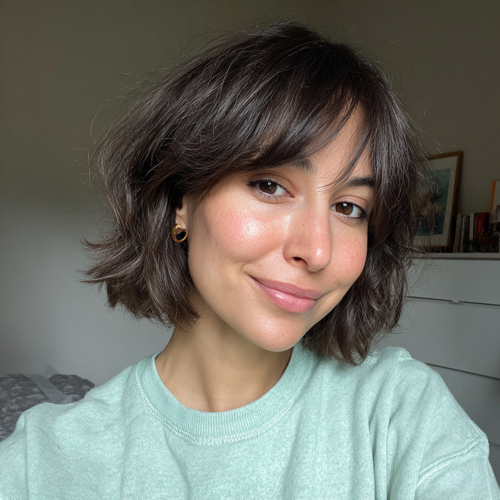 Choppy Bob with Flirty Face-Framing Bangs