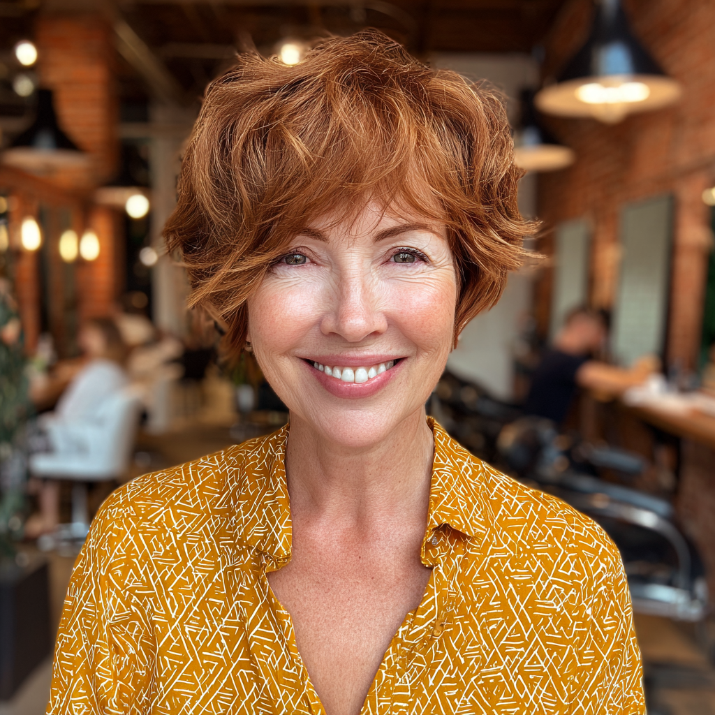 Choppy Copper Pixie Bob with Playful Volume