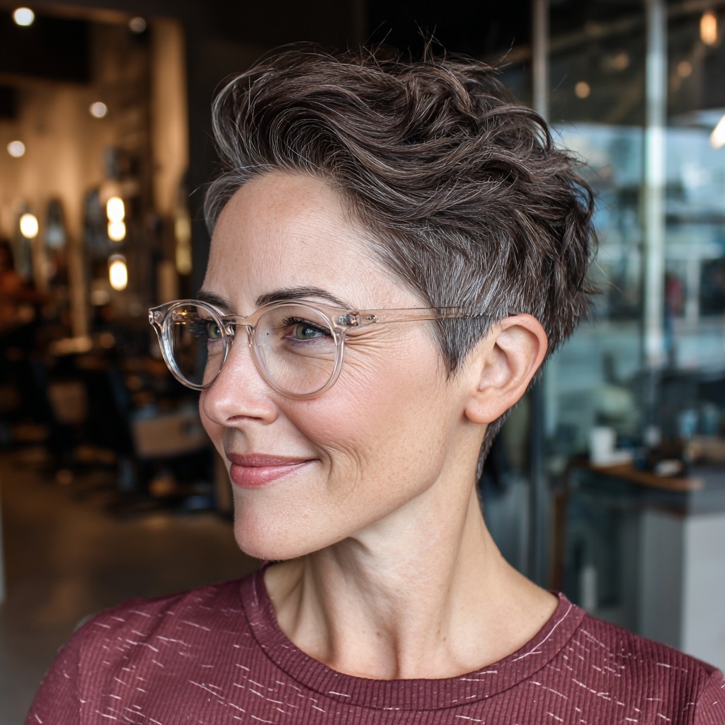 Edgy Textured Pixie with Defined Volume