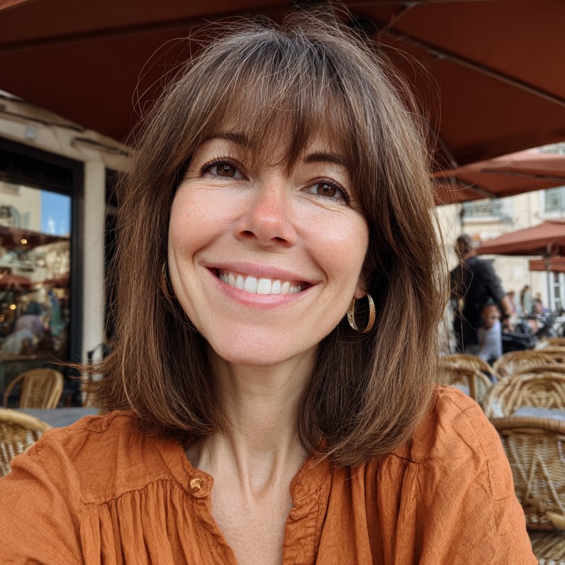 Fashion-Forward Lob with Long Textured Bangs