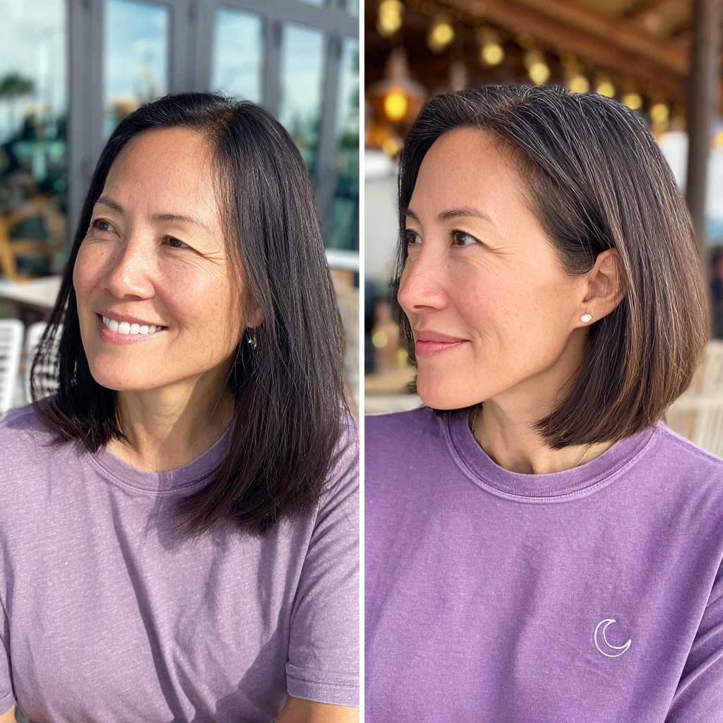 Modern Textured Chin-Length Bob with Soft Layers
