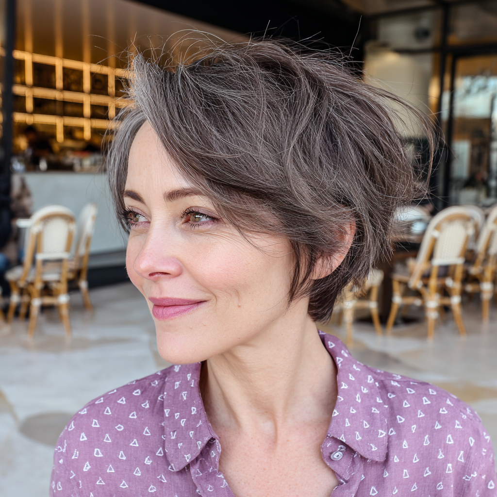 Modern Textured Gray Pixie Bob with Soft Movement