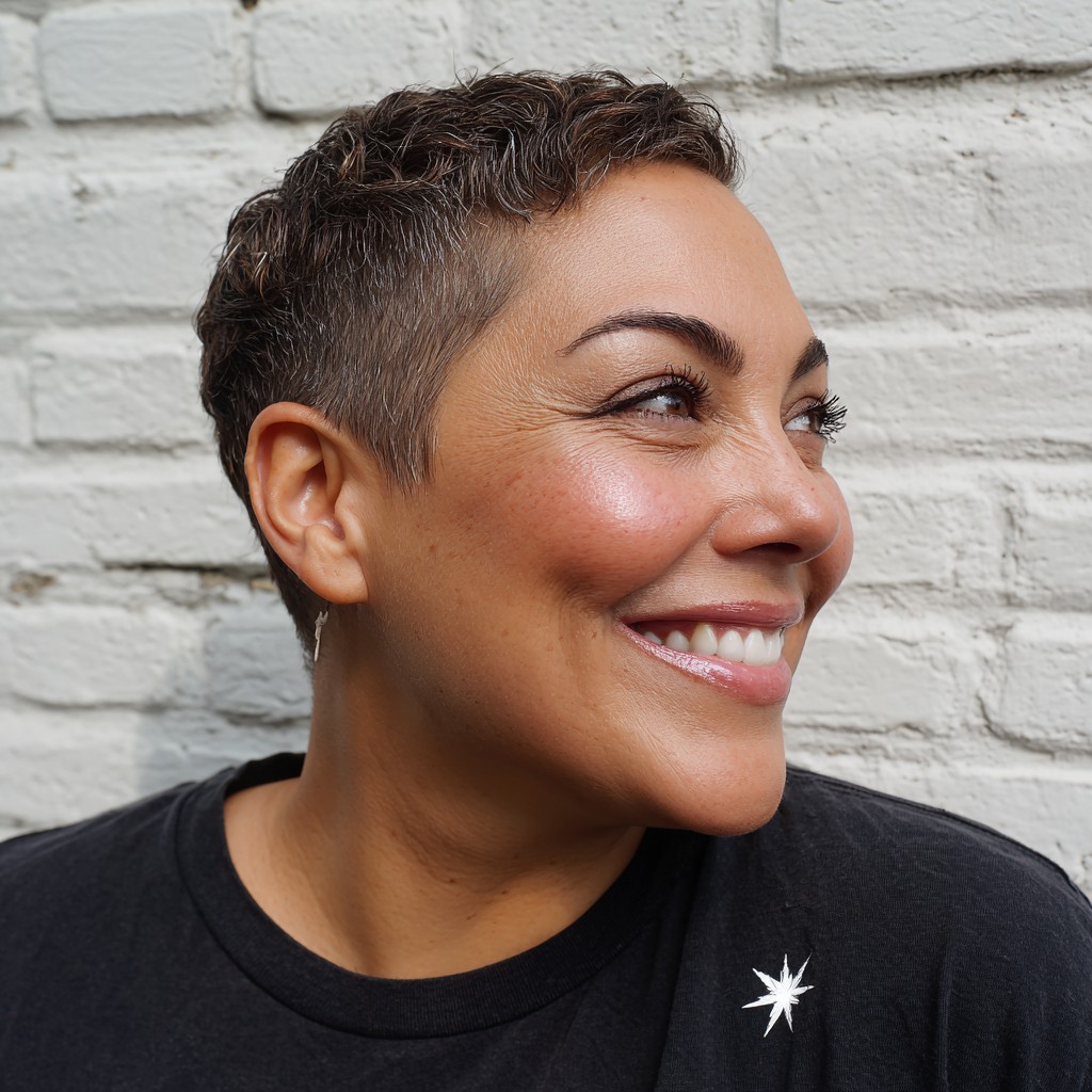 Modern Textured Pixie with Defined Curls