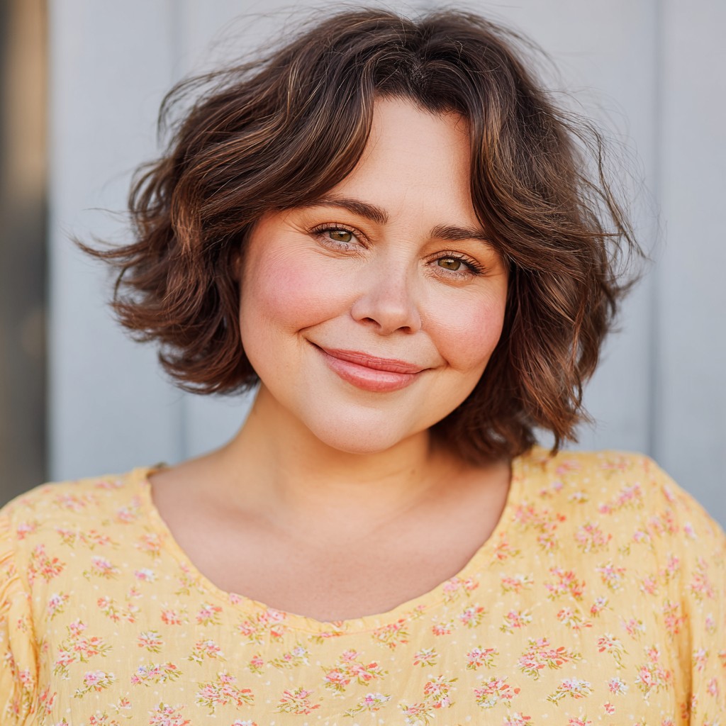Playful Textured Bob with Soft Waves