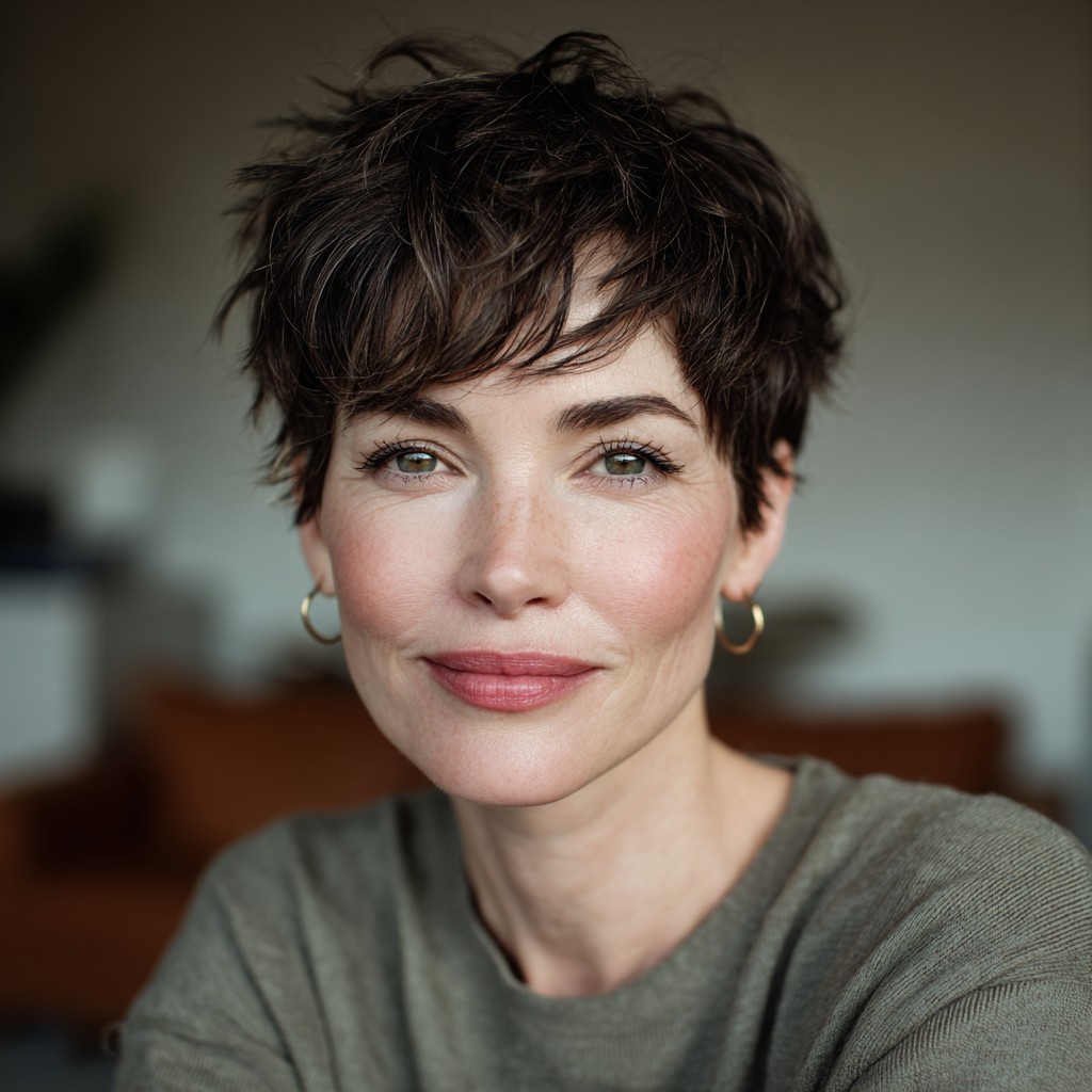 Playful Textured Pixie with Soft Waves