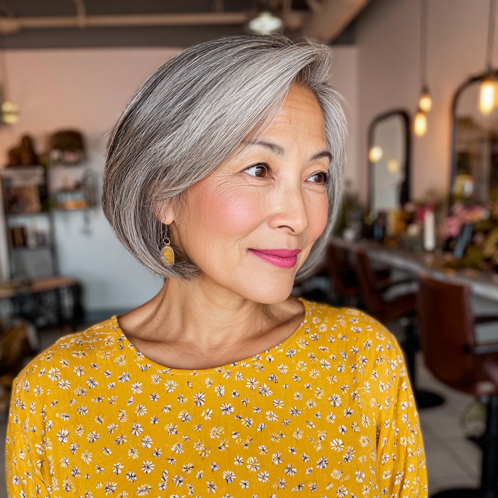 Stylish Rounded Bob with Subtle Textured Layers