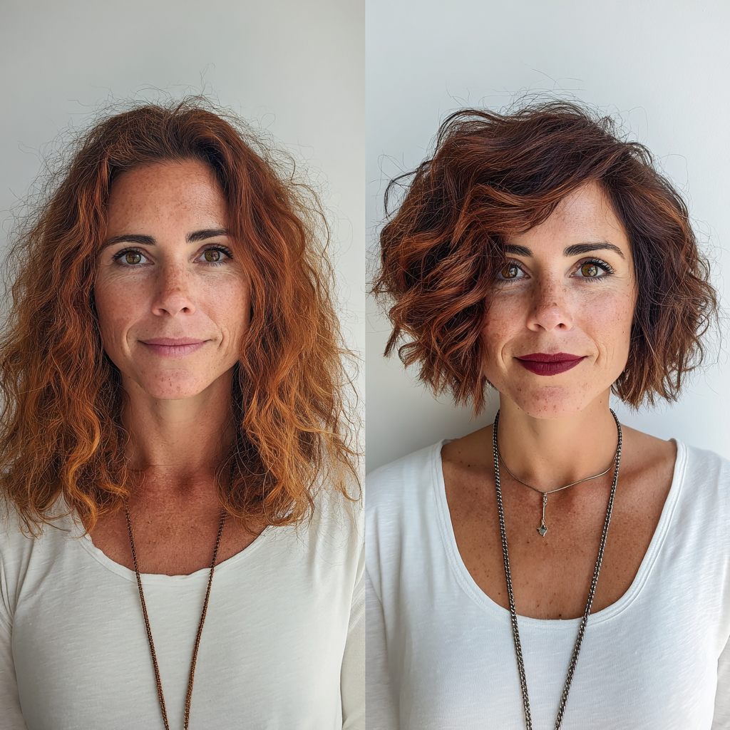 Textured Wavy Ripple Bob with Subtle Highlights