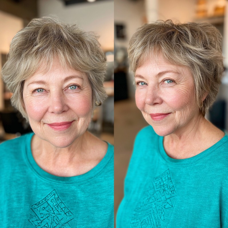Chic Soft Textured Bixie with Fluffy Layers