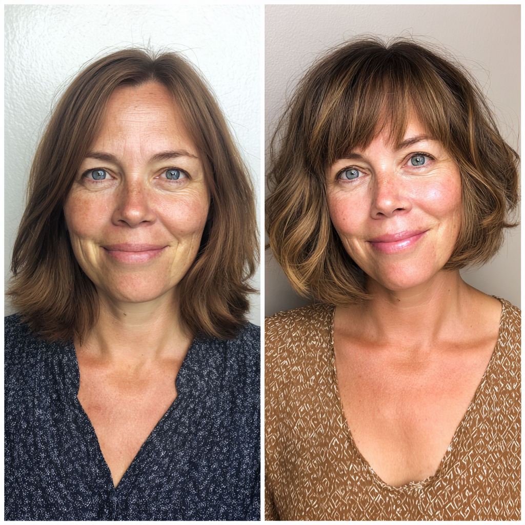 Chic Textured Bob with Playful Bangs