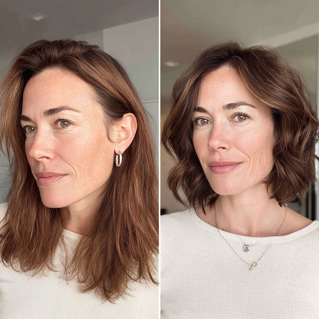 Chic Textured Ripple Bob with Effortless Waves