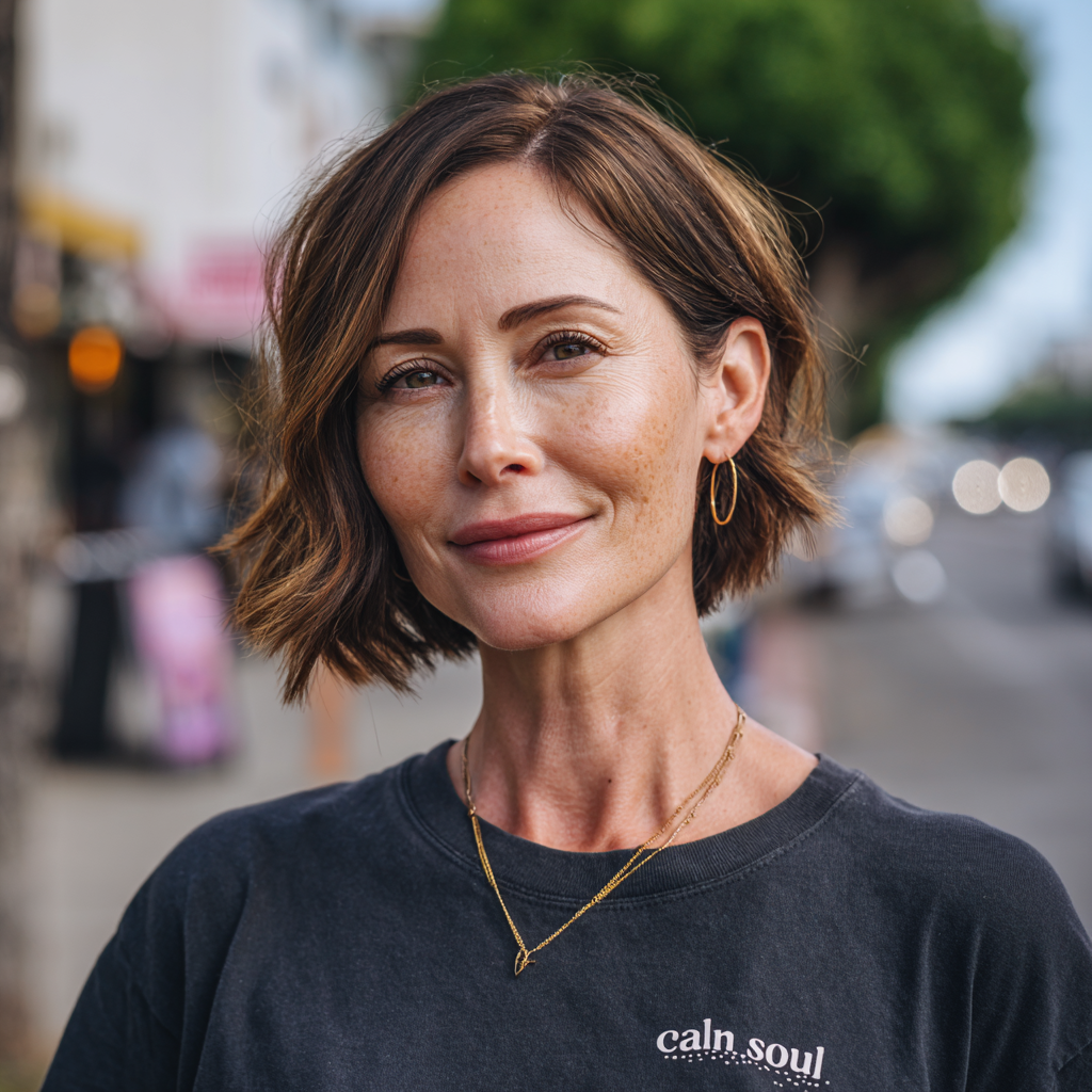 Chic Textured Ripple Bob with Subtle Layers
