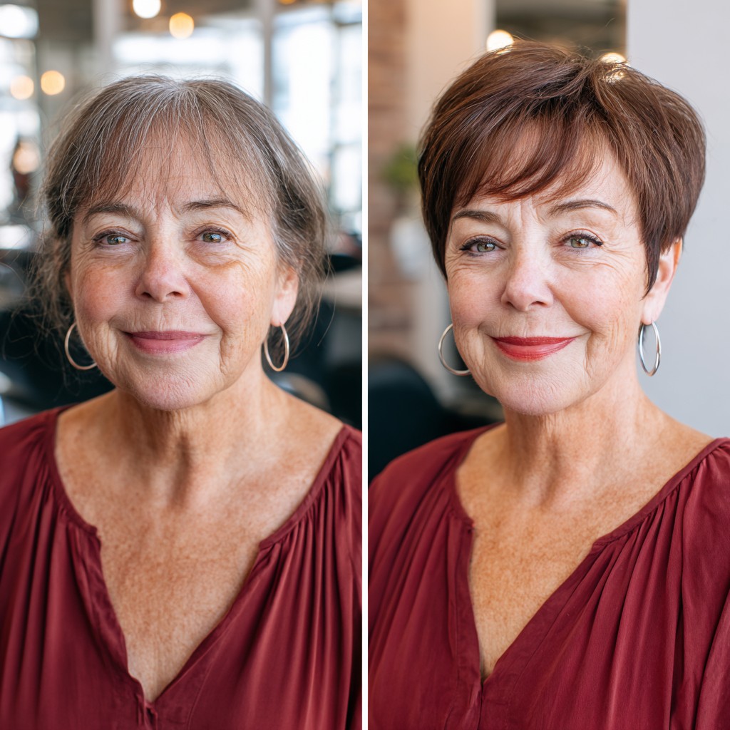 Classic Textured Pixie Cut with Side-Swept Bangs