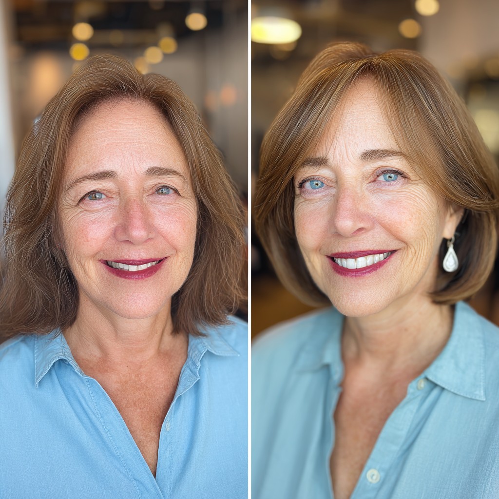 Elegant Bronde Bob with Subtle Volume
