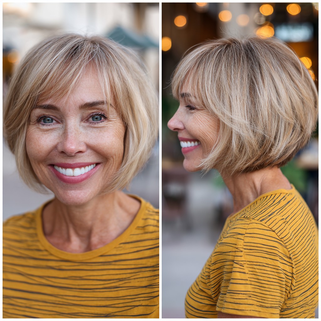 Elegant Stacked Wedge Bob with Soft Layers