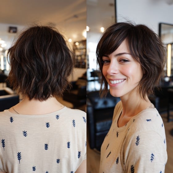 Modern Textured Shaggy Bob with Subtle Layers
