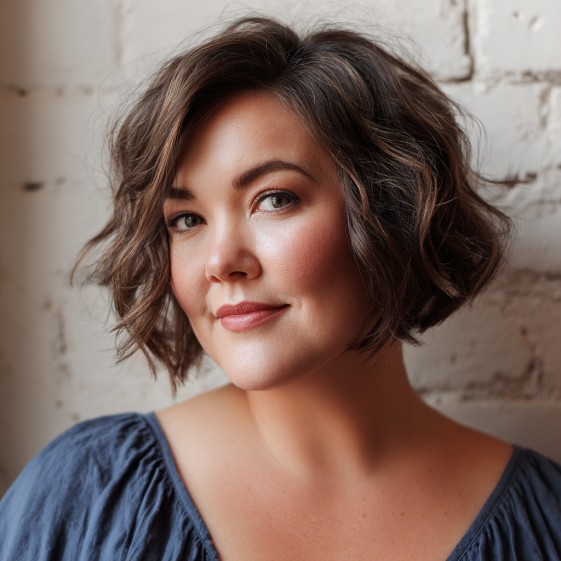 Modern Textured Short Bob with Soft Waves