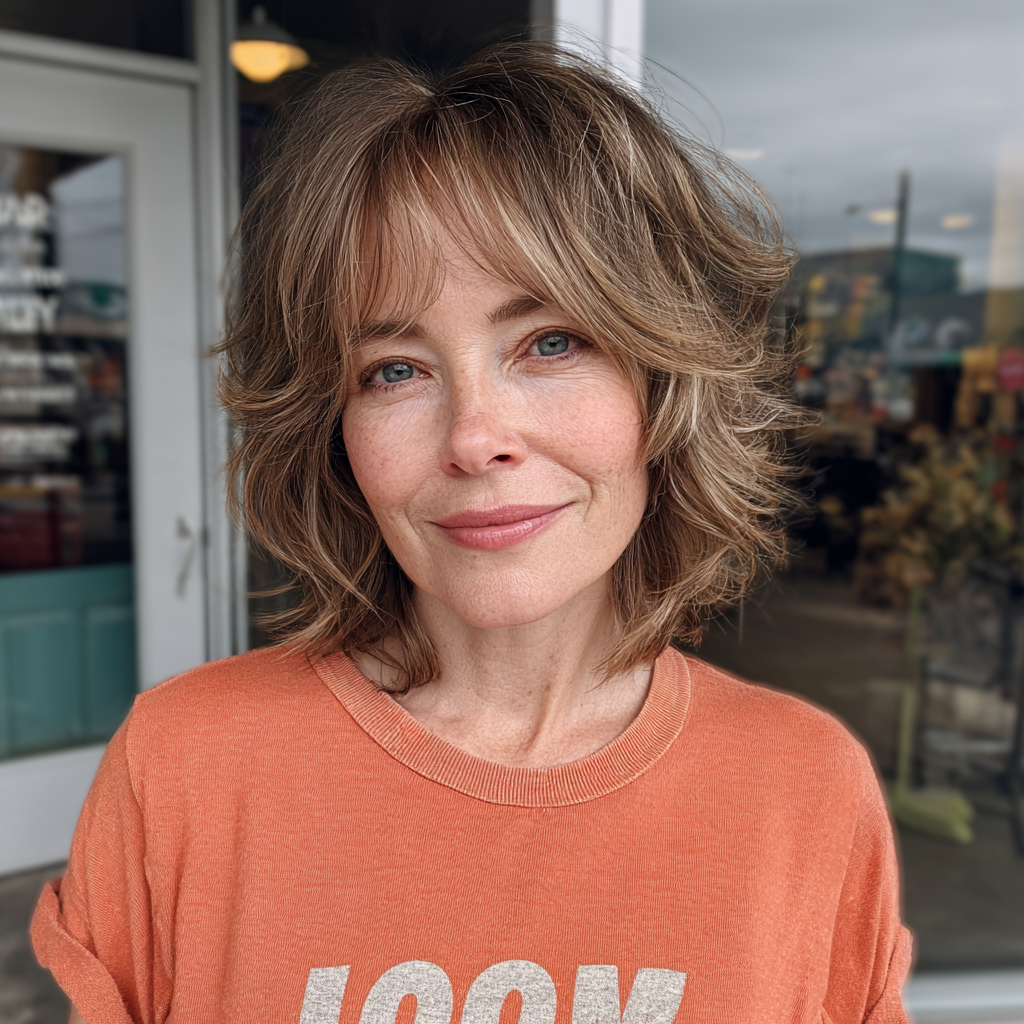 Soft Textured Ripple Bob with Gentle Layers