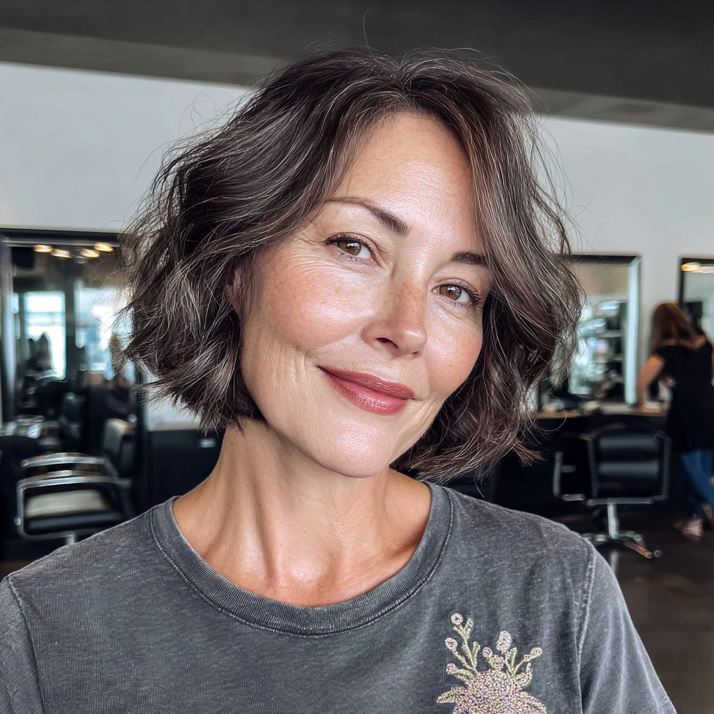 soft textured ripple bob with natural movement