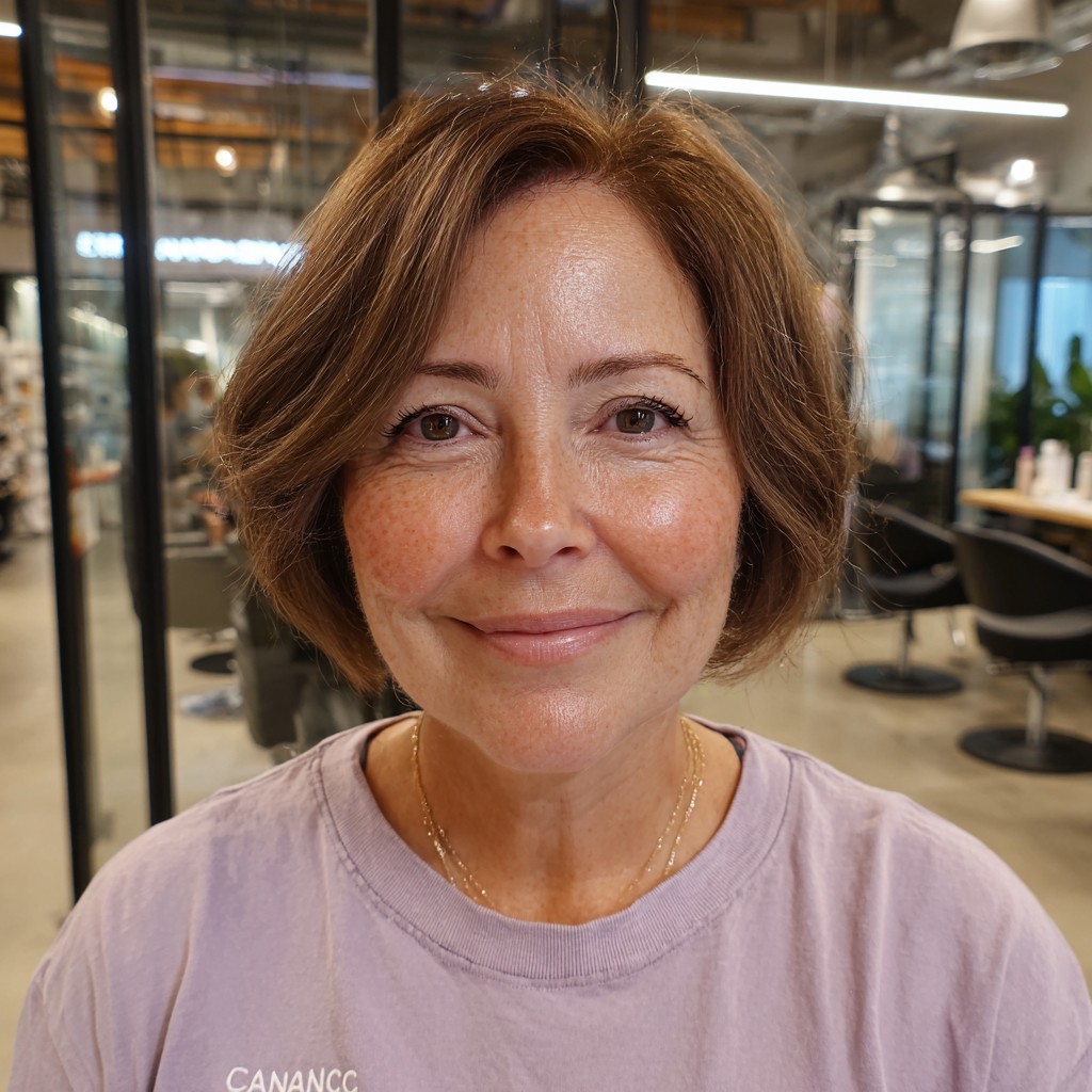 Softly Layered Wedge Bob with Face-Framing Layers
