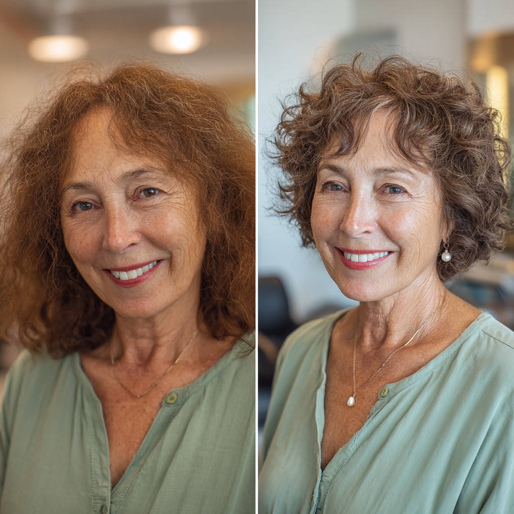 Textured Curly Bob with Soft Layers