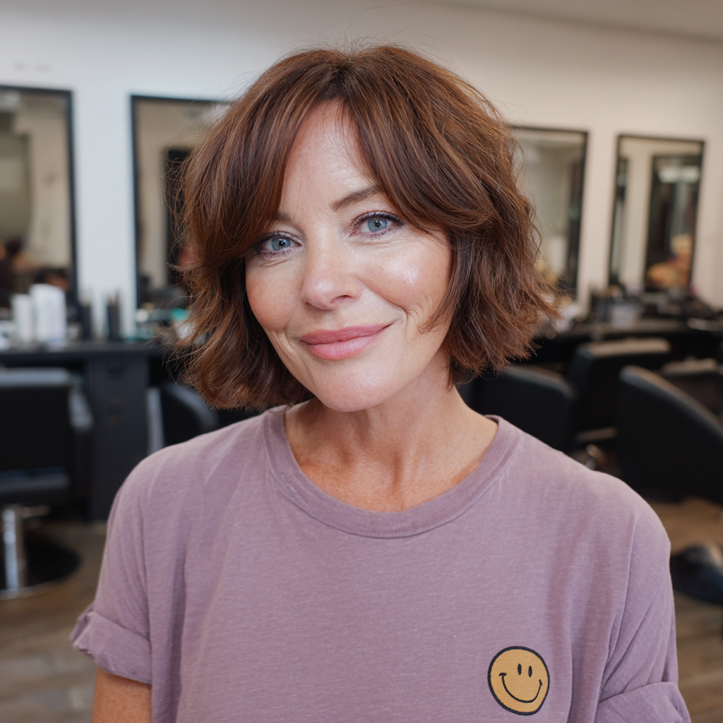 Textured Ripple Bob with Soft Layers