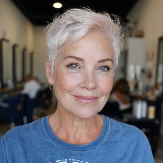 Textured Tapered Pixie Cut with Soft Front Layers