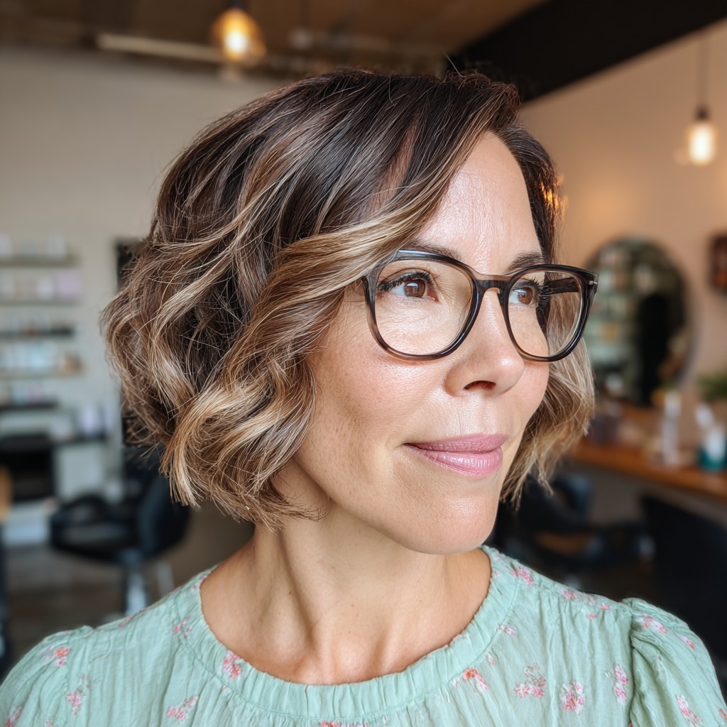 Textured Wedge Bob with Soft Beachy Waves