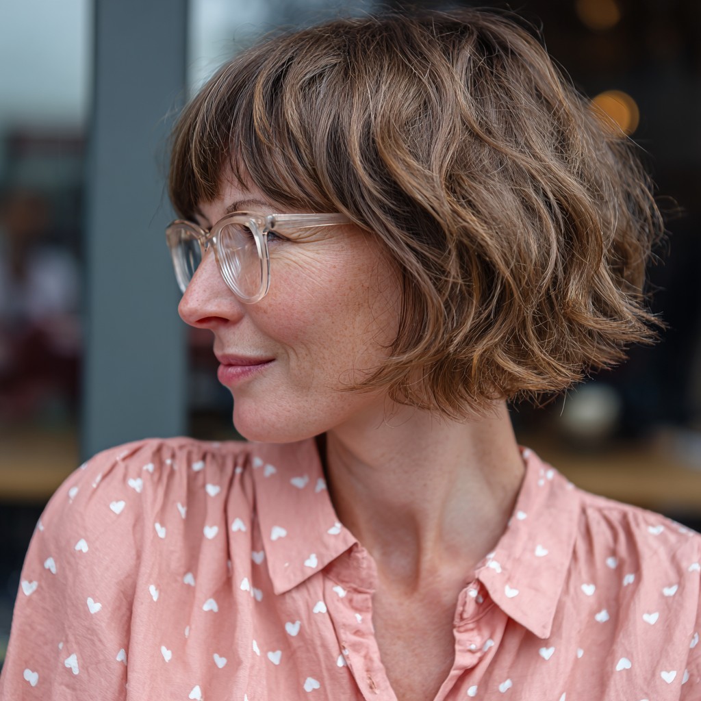 Textured Wavy Bob with Soft Layers