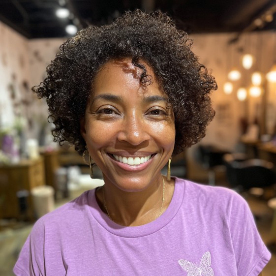 Charming Curly Short Cut with Defined Curls