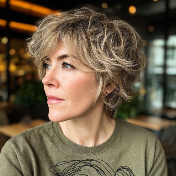 Charming Softly Layered Short Cut with Natural Texture