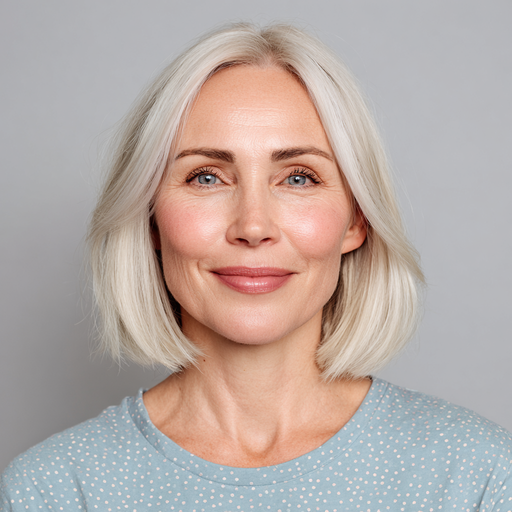 Chic Sleek Blunt Box Bob with Subtle Texture
