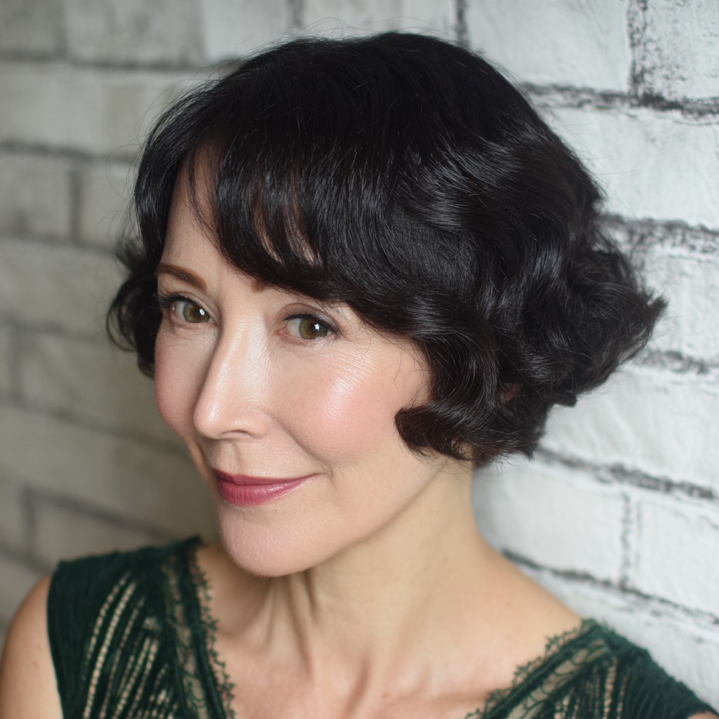 Chic Textured Bob with Defined Curls