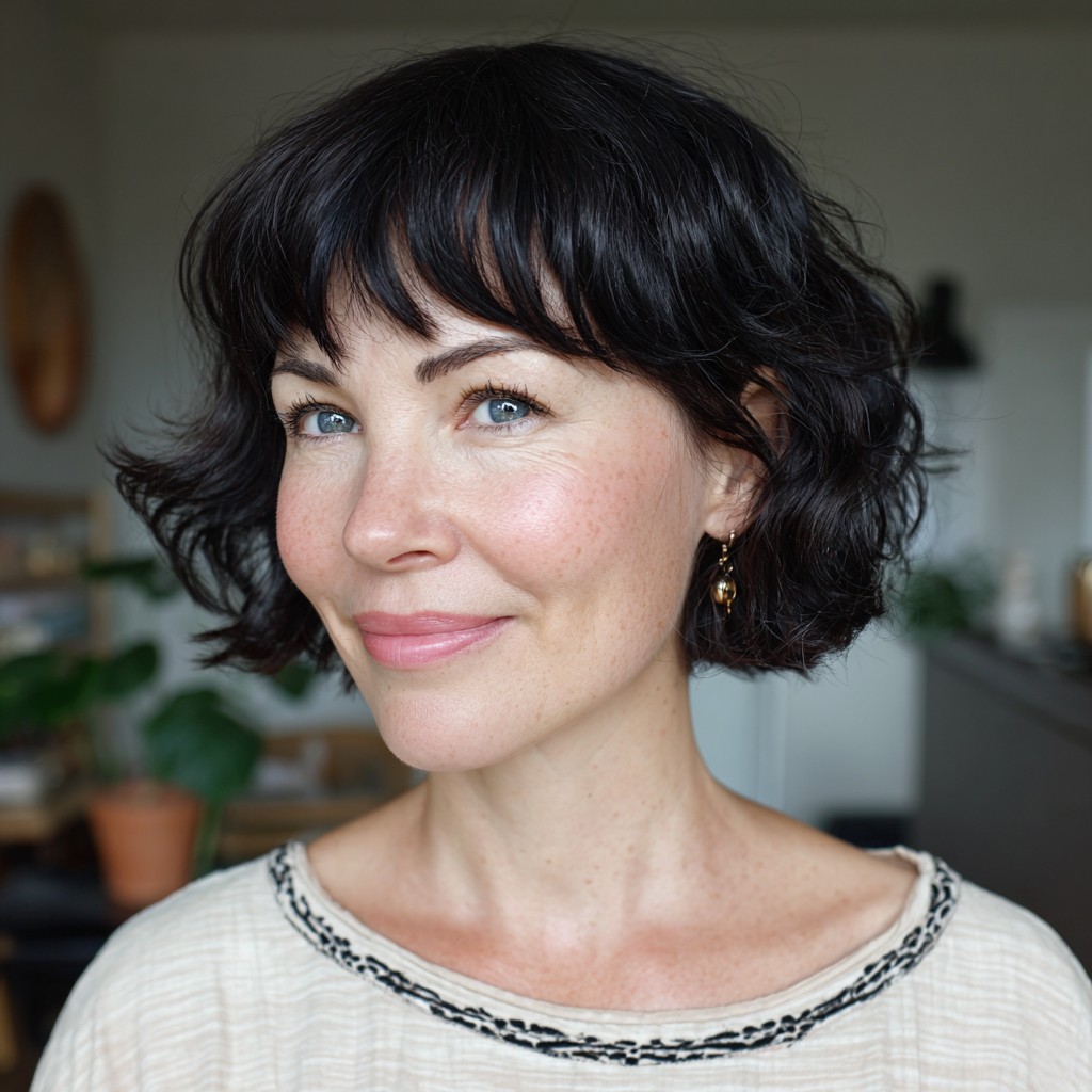 Chic Textured Bob with Soft Face-Framing Layers