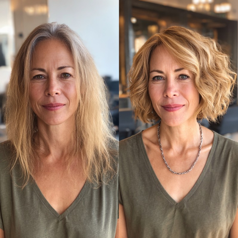 Chic Textured Wavy Bob