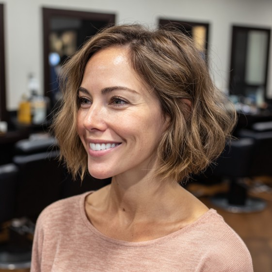 Chic Wavy Bob with Textured Layers
